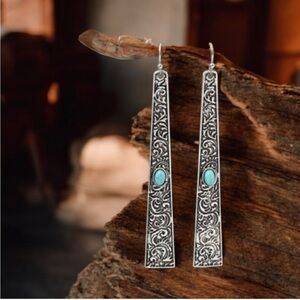 Turquoise Bar Earrings